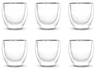 Dvouplášťové skleničky malé