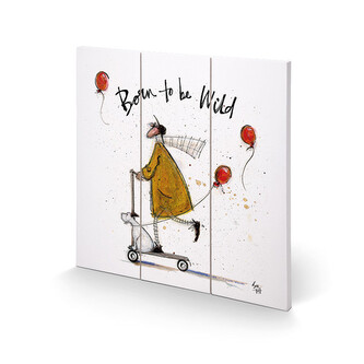 Dřevěný obraz Sam Toft - Born to be Wild, 30 × 30 cm