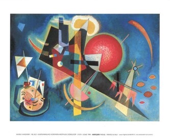 Umělecký tisk V modré, Kandinsky, 30 × 24 cm