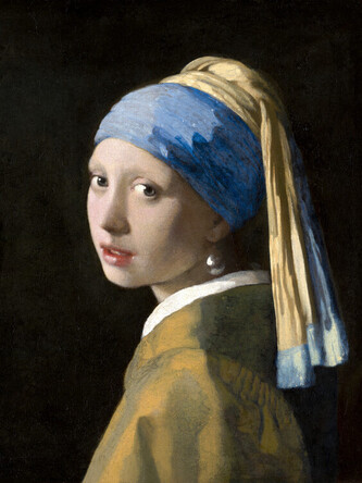 Obrazová reprodukce Dívka s perlou, Jan Vermeer, 30 × 40 cm