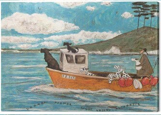 Obraz na plátně Sam Toft - Dogger, Fisher, Light Vessel Automatic, 2 cm - 50×40 cm