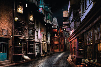 Plakát, Obraz - Harry Potter - Příčná ulice, 91.5 × 61 cm