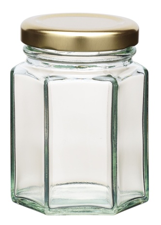 Šestihranná sklenice se šroubovacím víčkem