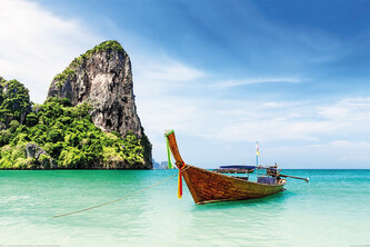 Plakát, Obraz - Thailand - Thai Boat, 120 × 80 cm