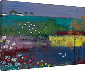 Obraz na plátně Lee McCarthy - Swan Lake, 2 - 80×60 cm