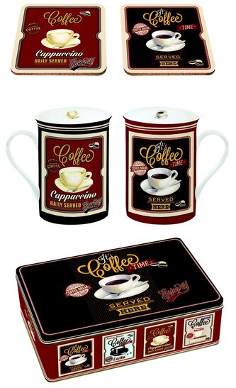 Sada dvou hrnků Vintage Coffee