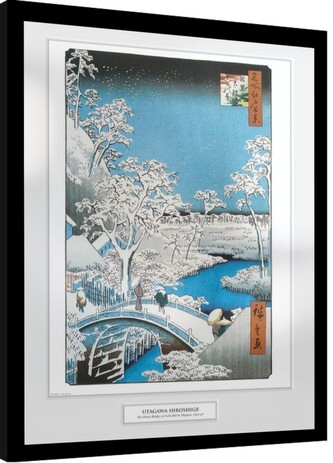 Obraz na zeď - Hiroshige - The Drum Bridge, 34 × 44.2 cm