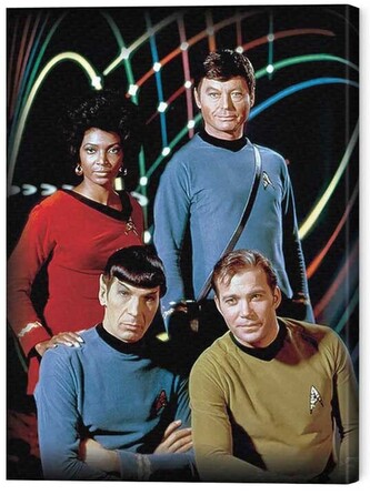 Obraz na plátně Star Trek - Kirk, Spock, Uhura & Bones, 2 - 40×50 cm