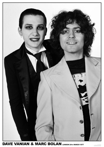 Plakát, Obraz - The Damned & Marc Bolan - 1977, 59.4 × 84 cm