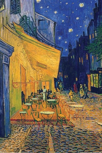 Plakát, Obraz - Kavárna Terasa v noci, Vincent van Gogh, 80 × 120 cm
