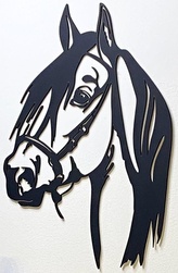 Dřevěný obraz Kůň