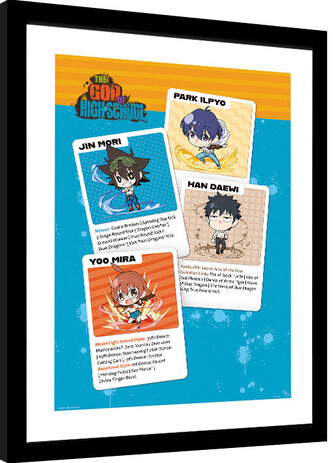 Obraz na zeď - The God of High School - Chibi Cards, 34 × 44.2 cm