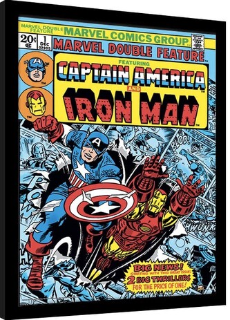 Obraz na zeď - Marvel Comics - Captain America and Iron Man, 30 × 40 cm