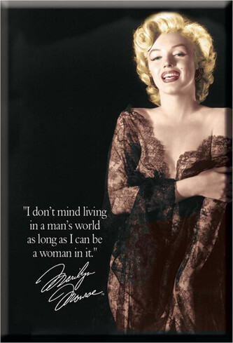 Plechová cedule Marilyn - Man's World, 31.8 × 40.6 cm