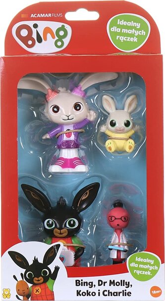 Sada figurek Bing: Bing, Doktorka Molly, Koko a Charlie