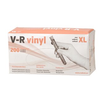 Rukavice vinylové jednorázové, 200ks v balení, vel.  XL