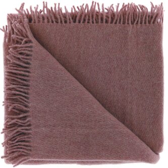 Vlněný pléd s třásněmi Yorick starorůžový