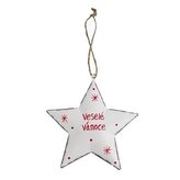 Hvězda k zavěšení VESELÉ VÁNOCE K3776-01
