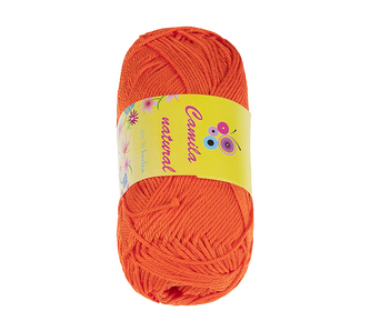Příze CAMILA natural - oranžová - 50g / 125 m