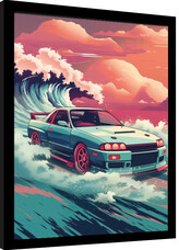Obraz na zeď - Wave Collection - Wave Cars Hakosuka, 34.3 × 44.5 cm