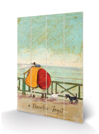 Dřevěný obraz Sam Toft - A Romantic Tryst, 40 × 59 cm