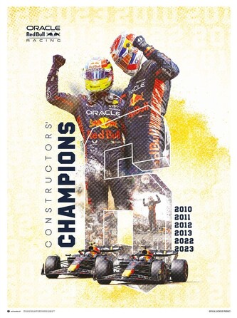 Umělecký tisk Oracle Red Bull Racing - F1 World Constructors' Champions 2023, 60 × 80 cm