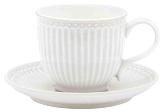 Porcelánový šálek a podšálek Alice White