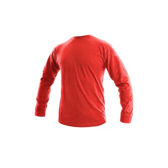 Tričko s dlouhým rukávem PETR, pánské, červené, vel. 2XL