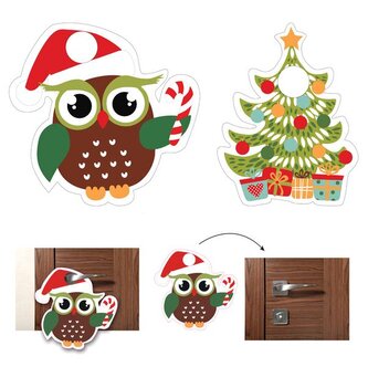ZÁVĚS NA KLIKU "SOVA" 2KS, 23 CM, PAPÍR