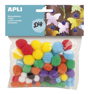 APLI POM-POM kuličky - mix velikostí  78 ks