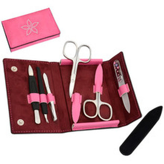 Sefiros Semišová růžová manikúra s kamínky pro ženy