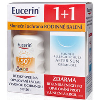 Eucerin Sun Spray Kids ( SPF 50+ ) - Dětský sprej na opalování s velmi vysokou ochranou + Regenerační gel po opalování proti sluneční alergii 350 ml pro ženy