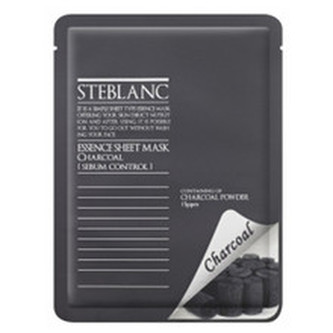 Steblanc Essence Sheet Mask Charcoal ( mastná pleť ) - Čistící pleťová maska Dřevěné uhlí 20. ml pro ženy
