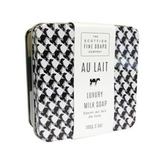 Scottish Fine Soaps Au Lait Soap - Tuhé mýdlo v plechové krabičce 100. ml pro ženy