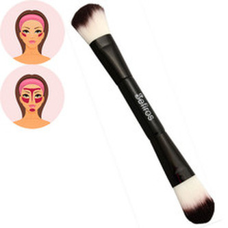 Sefiros Black & White Blush Foundation Duo Brush - Duo štětec na make-up a tvářenku pro ženy