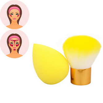 Sefiros Pastell Kabuki Brush & Blender - Žlutý set pro ženy