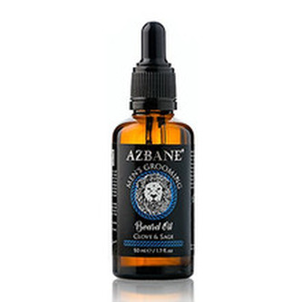 Azbane Beard Oil ( Hřebíček a Šalvěj ) - Pečující olej na vousy s arganovým olejem 30 ml pro muže