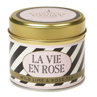 Village Candle La Vie en Rose ( limetka a růže ) - Vonná svíčka v plechu 222. ml unisex