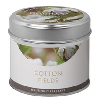 Country Candle Cotton Fields ( bavlníkové pole ) - Vonná svíčka v plechu 231. ml pro ženy