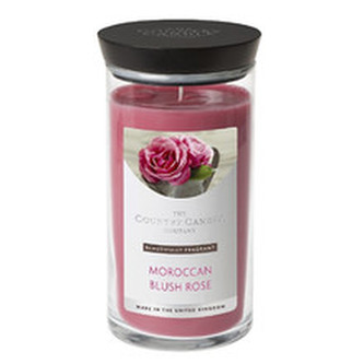 Country Candle Moroccan Blush Rose Candle ( marocká růže ) - Vonná svíčka ve skleněné dóze 630. ml pro ženy