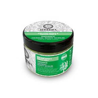 Iceveda Radiance Herbal Body Scrub ( Iceland Moss & Indian Amla ) - Bylinný tělový peeling „Zářivost“ s islandským mechem a indickou amlou 300 ml pro ženy