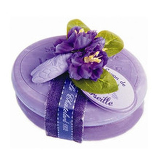 Le Chatelard Luxury French Soap Set ( fialka s ostružinou, fík s grepem ) - Dárková sada dvou luxusních přírodních mýdel 100. ml pro ženy