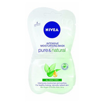 Nivea Pure & Natural Intensive Moisturizing Mask - Zvláčňující pleťová maska 15 ml pro ženy
