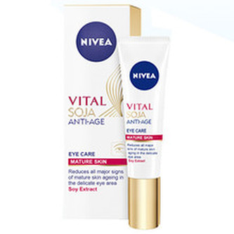 Nivea Vital Soja Eye & Lip Care - Krém proti vráskám pro okolí očí a rtů 15 ml unisex