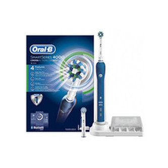 Oral B Pro 4000 - Elektrický zubní kartáček + 2 hlavice (1 Cross Action, 1 Sensitive) unisex