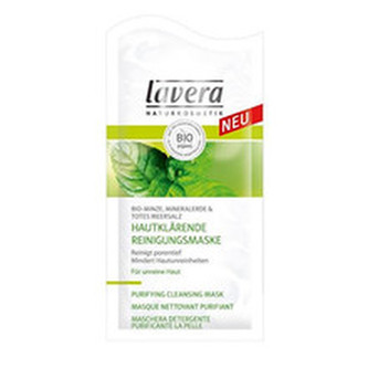 Lavera Purifying Cleansing Mask ( Bio Máta, sůl z mrtvého moře, minerální jíl ) - Hloubková čisticí maska 10 ml pro ženy