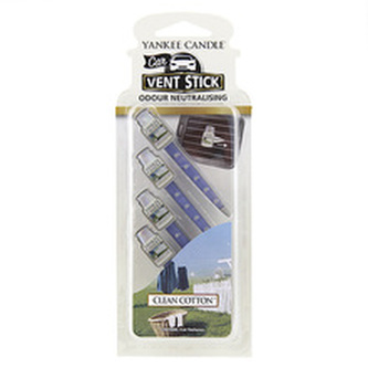 Yankee Candle Clean Cotton Vent Stick ( čistá bavlna ) - Vonné kolíčky do auta ( 4 ks ) unisex