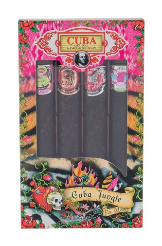 Cuba Jungle parfémovaná voda Tiger 35 ml + parfémovaná voda Snake 35 ml + parfémovaná voda Zebra 35 ml + parfémovaná voda Heartbreaker 35 ml