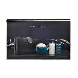 Bvlgari Aqva pour Homme Dárková sada Toaletní voda 100 ml, sprchový gel Aqva pour Homme 75 ml, After Shave Balsam ( balzám po holení ) Aqva pour Homme 75 ml a kosmetick