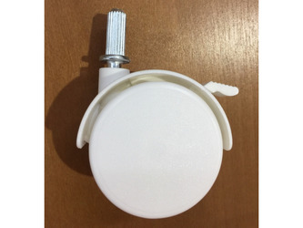 Kolečka k postýlkám TROLL s brzdícím mechanismem 4 ks, bílá